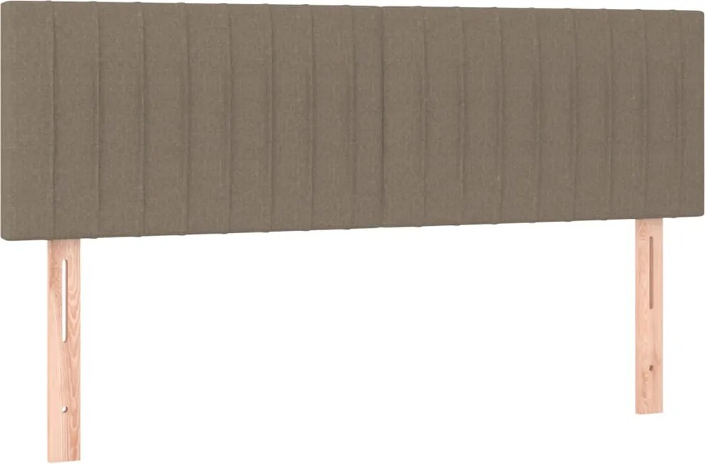 vidaXL Tăblii de pat, gri taupe, 144x5x78/88 cm, textil