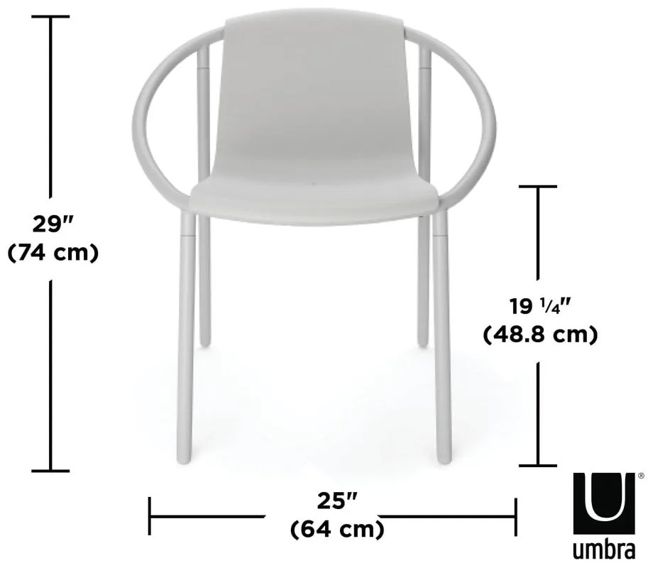 Scaun de dining gri deschis Ringo – Umbra