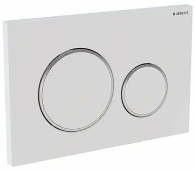 Clapeta de actionare Geberit Sigma20 alb mat   crom lucios EasyToClean