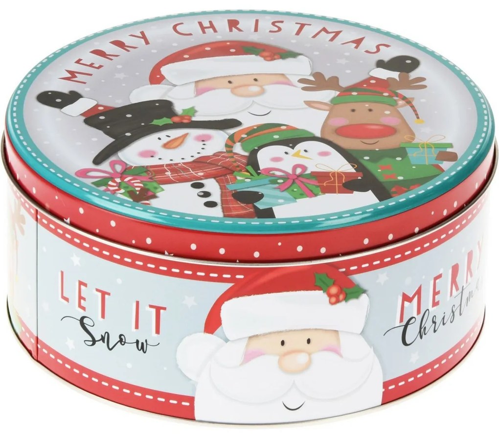 Set de 3 cutii metalice de Crăciun Santa's Friends