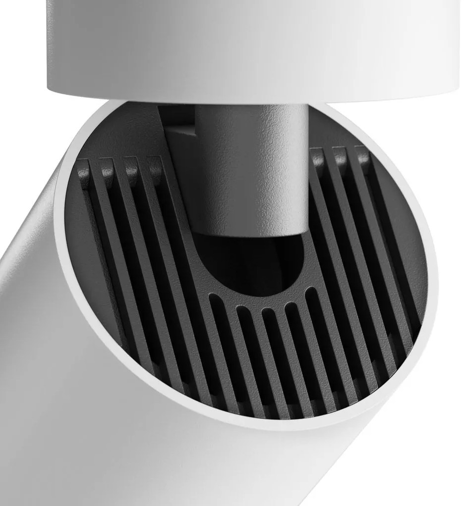 Spot LED aplicat directionabil design tehnic Focus alb, 4000K