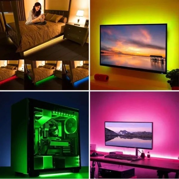 Solight WM58 - Bandă LED RGB TV 0,5m/6W/5V Wi-Fi Tuya + DO