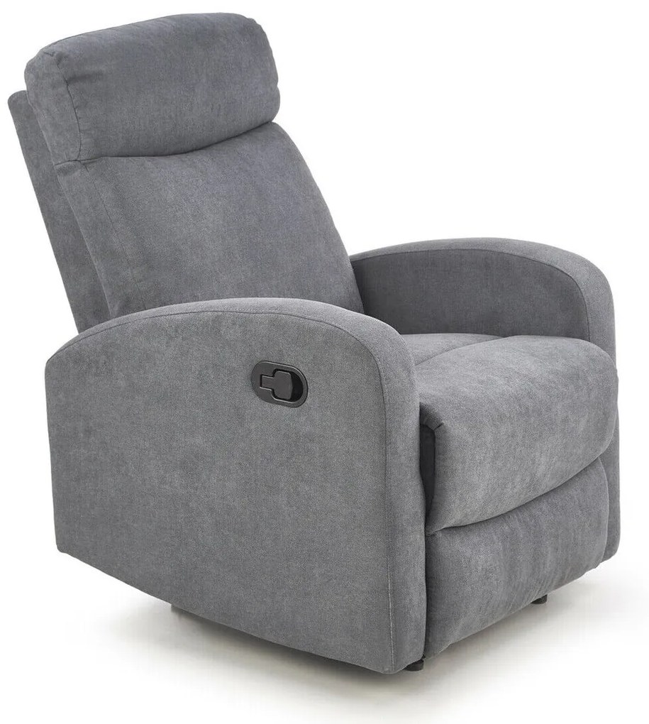 Fotoliu recliner Houston 103479x75x95cm, 30 kg, Gri inchis, Tapiterie