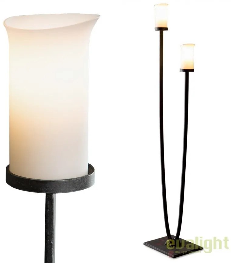 Lampa de podea din fier forjat cu 2 brate design torta SL 105