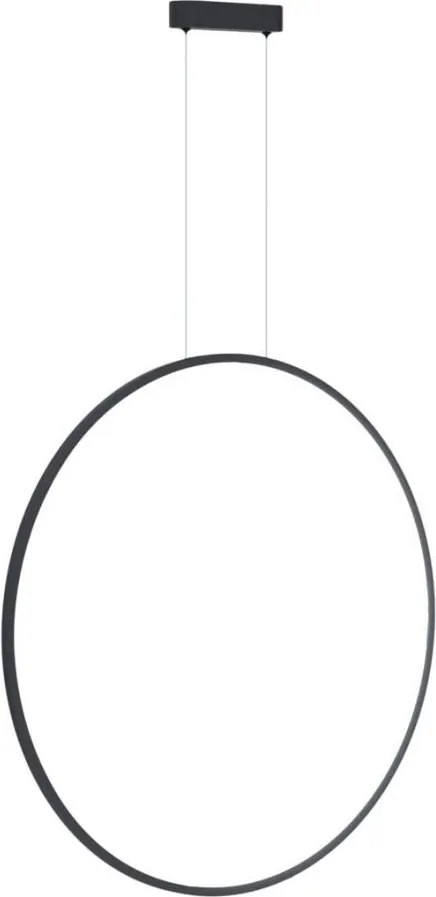 Lustră LED suspendată pe cablu SATURNO LED/46W/230V Ø 80 cm IP44 neagră