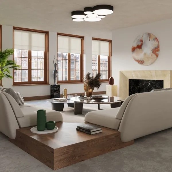 Plafonieră ARENA 4xE27/60W/230V neagră