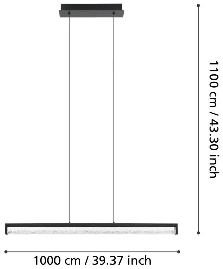 Lustră LED dimabilă pe cablu Eglo 900895 CARDITO LED/36W/230V