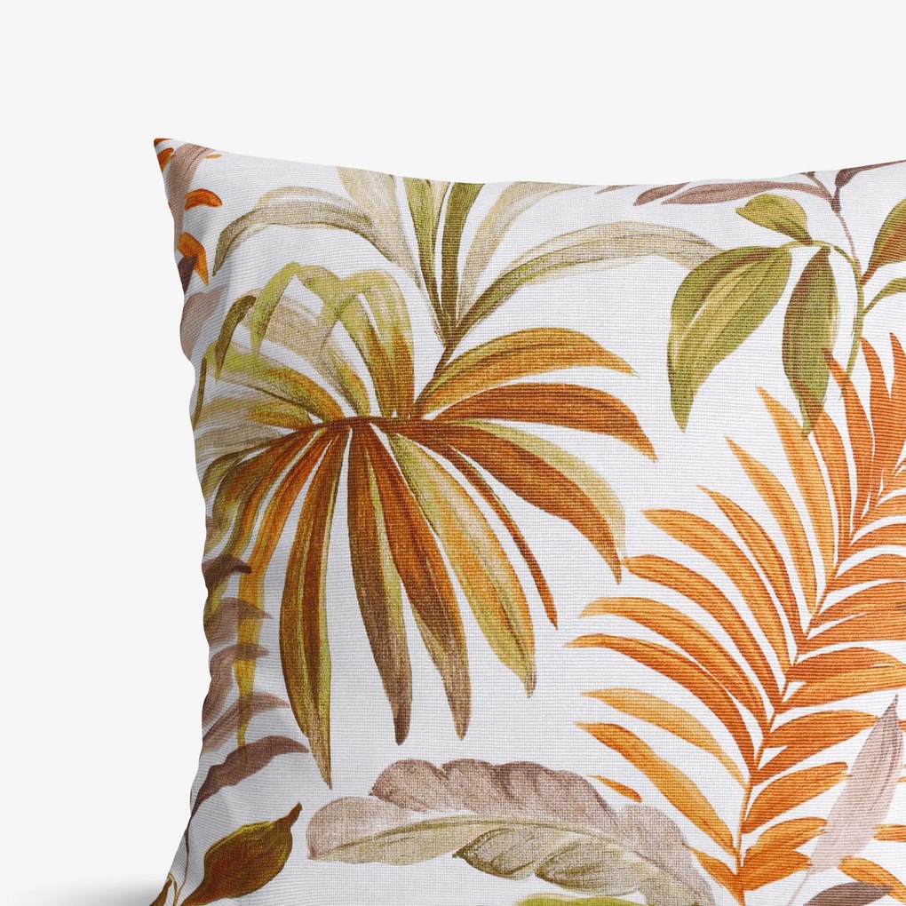 Goldea față de pernă decorativă loneta - frunze de palmier colorate 40 x 40 cm