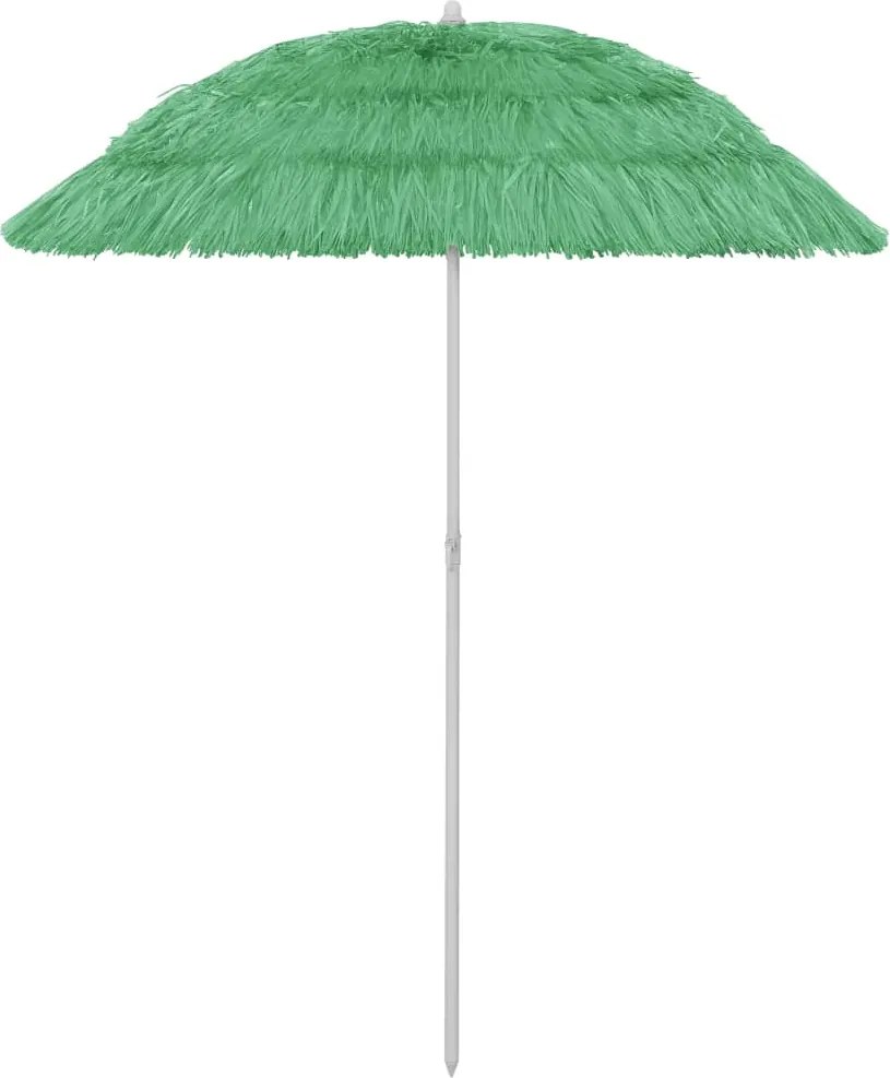 vidaXL Umbrelă de soare de plajă Hawaii, verde, 180 cm