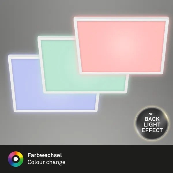 Plafonieră LED RGBW dimabilă Briloner 7091-416 SLIM LED/22W/230V + telecomandă