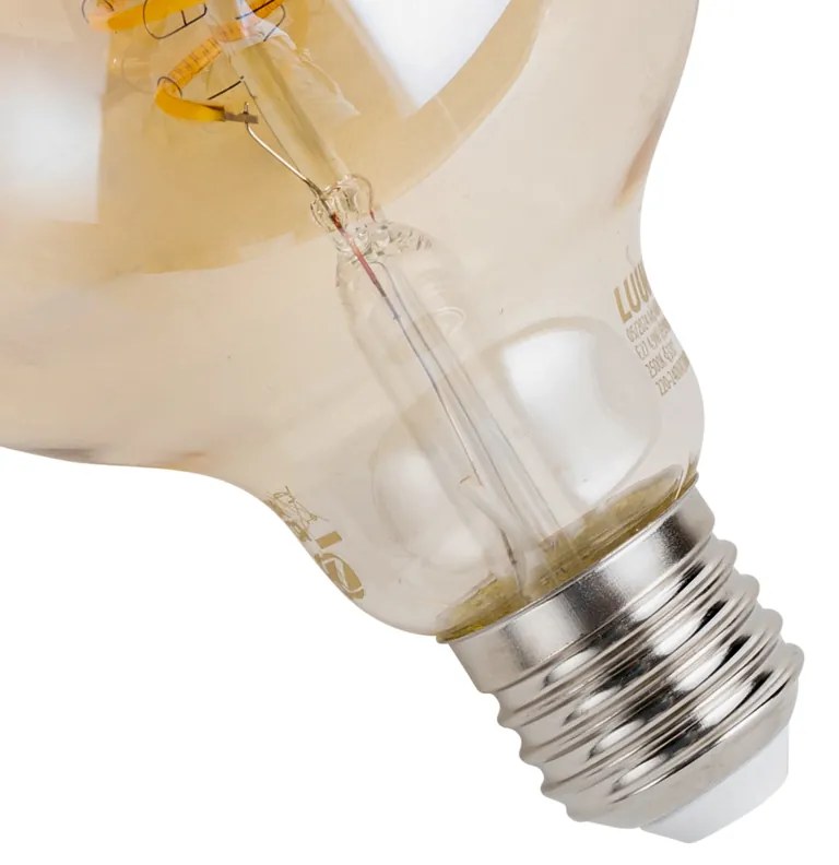 Set 5 becuri Bec LED inteligent E27 reglabil G95 chihlimbar 4.9W 320lm 2500K