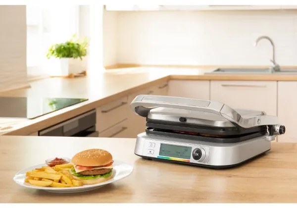 Grătar de contact Sencor 2100W/230V crom mat