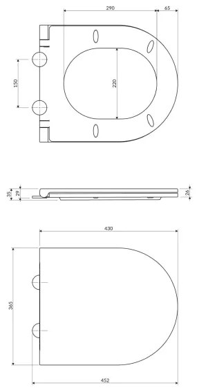Colac de toaletă OMNIRES OTTAWASPDEBP SoftClose OTTAWA alb lucios