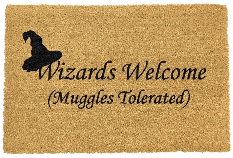 Covoraș intrare din fibre de cocos Artsy Doormats Wizards Welcome, 40 x 60 cm