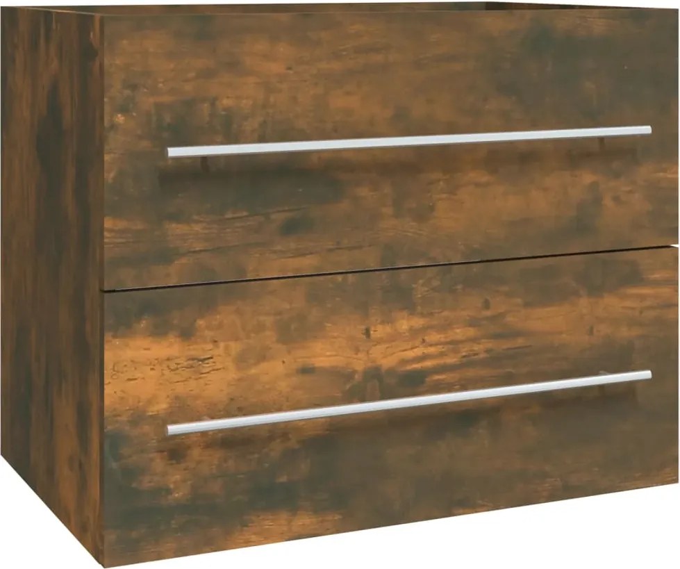 vidaXL Dulap chiuvetă, stejar fumuriu, 60x38,5x48 cm, lemn prelucrat