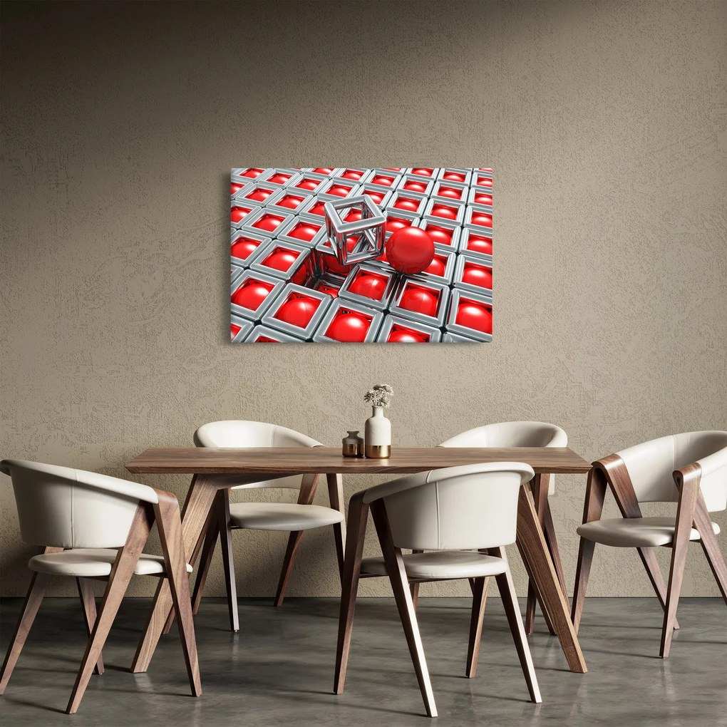 Tablou - Abstract metalic 3D (90x60 cm)