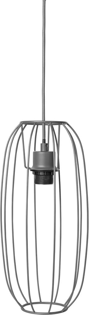 Lampa Suspendata din Metal Cajo - Metal Gri Diametru(18.5 cm) x Inaltime(37 cm)