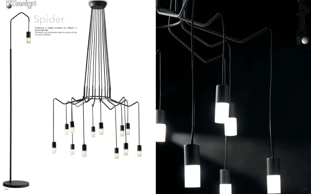 Lustra cu 3 pendule design modern SPIDER antracit I-SPIDER-PL3 FE