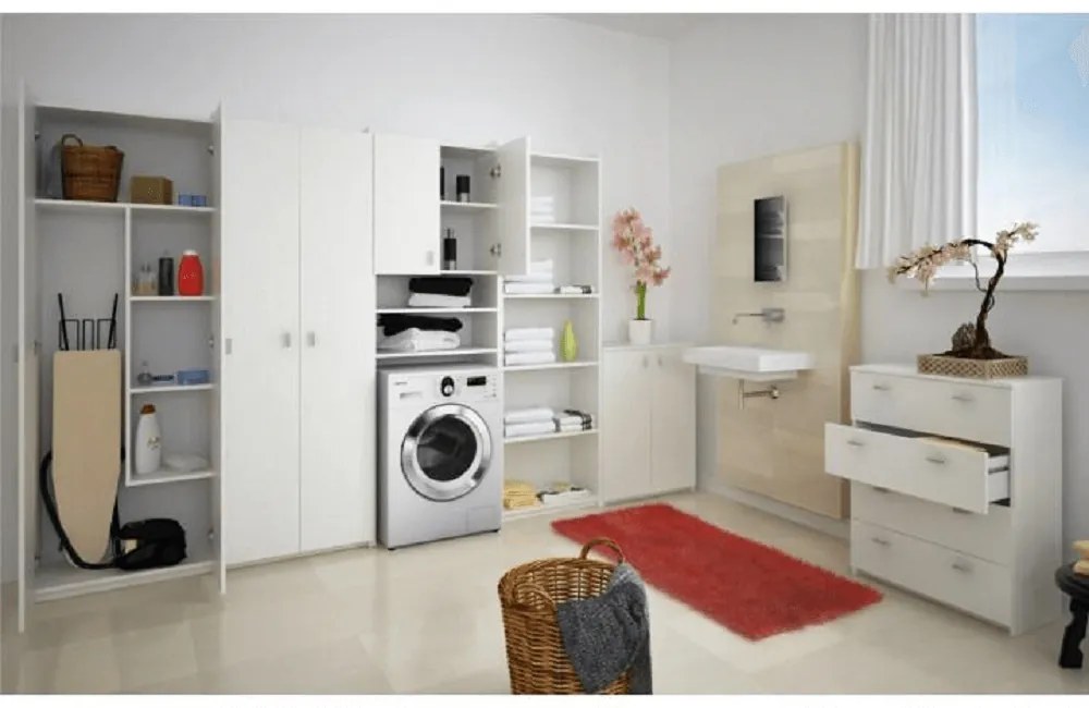 Dulap cu rafturi Nariel Typ 6 (Alb). 808797