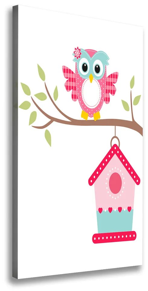 Tablou pe pânză Owl pe o ramură
