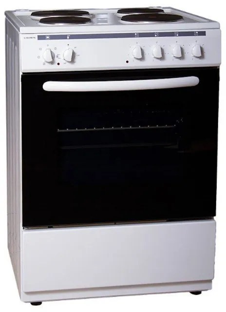 Aragaz Crown 6410A, 65L, 4 arzătoare, 6 programe, 300C, termostat, capac, alb