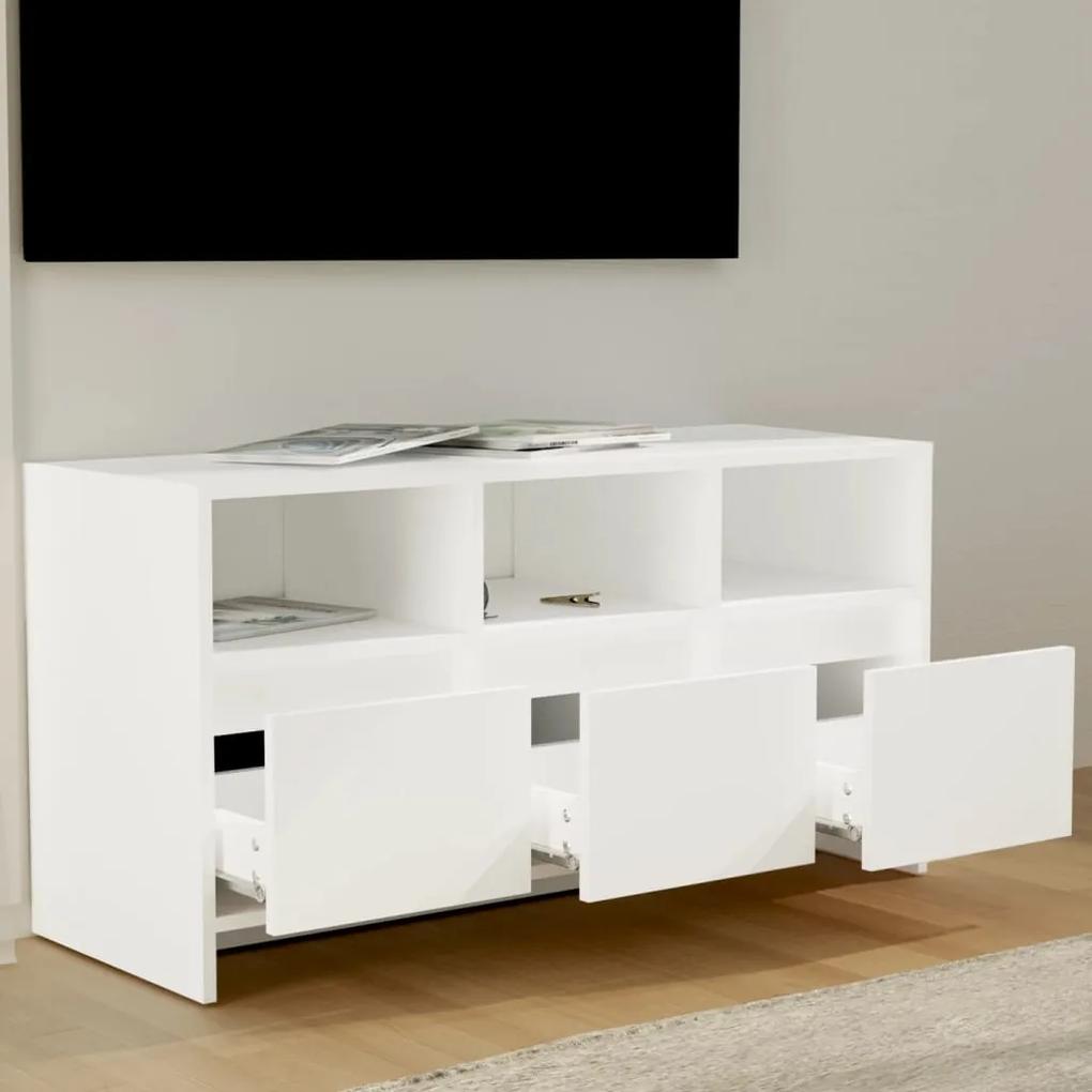 Comoda TV, alb, 102x37,5x52,5 cm, PAL 1, Alb