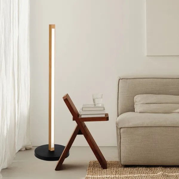 Lampă de podea LED VERDE LED/18W/230V 3000K stejar/negru