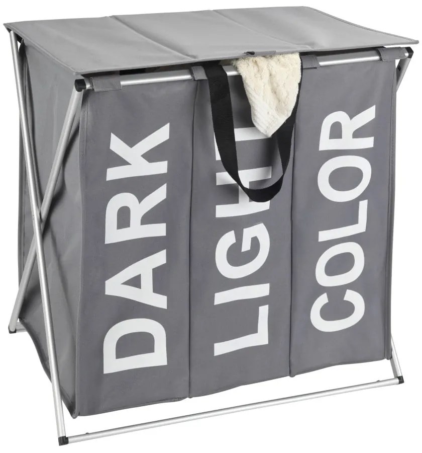 Coş de rufe Wenko Trio, 118 l, gri închis