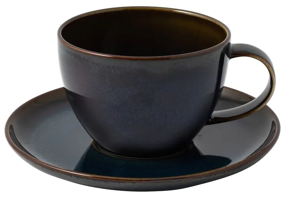 Ceașcă din porțelan pentru cafea Villeroy &amp; Boch Like Crafted, 247 ml, albastru închis