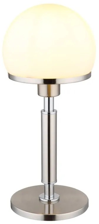 Veioza/Lampa de masa design modern HAKU nickel/opal