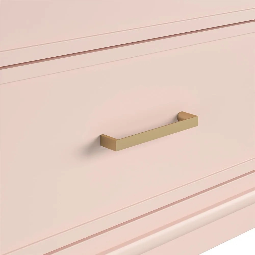 Comodă CosmoLiving by Cosmopolitan Westerleigh, 144 x 85 cm, roz