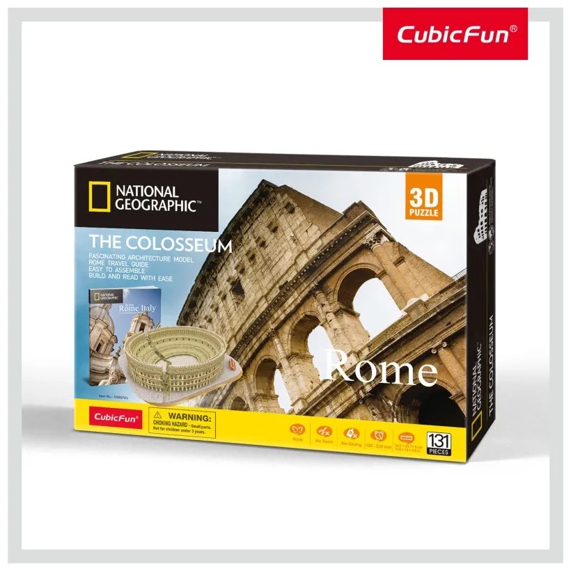PUZZLE 3D + BROSURA - COLOSSEUM 131 PIESE - CUBICFUN (CUDS0976H)