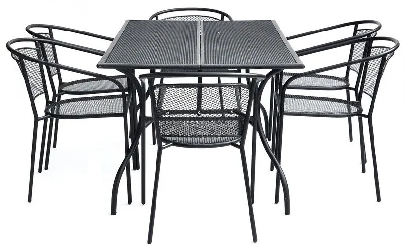 Masă de grădină metalică ZWMT-83 - dreptunghi 90 x 150 cm