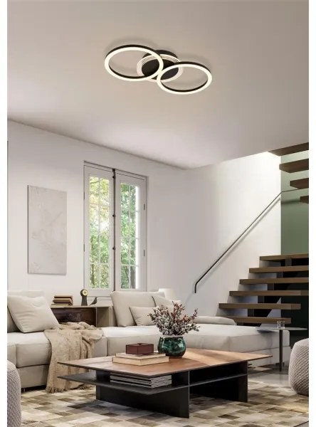 Searchlight 13651BK - Plafonieră LED dimabilă CONTOUR LED/24W/230V 3000K