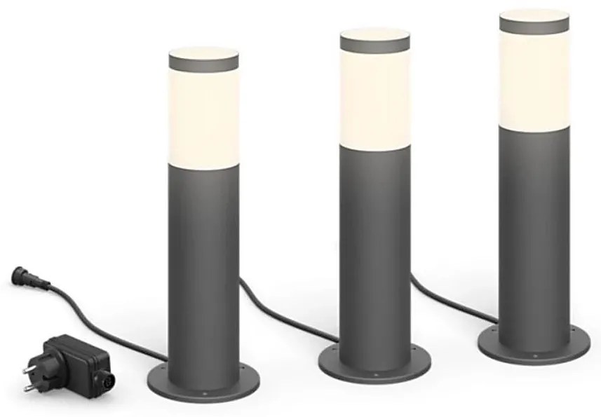 Philips - Set 3x lampă LED exterior UTRECHT GARDENLINK LED/24W/230V 2700K IP44