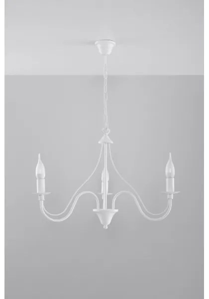 Lustră pe lanț MINERWA 3 3xE14/40W/230V alb
