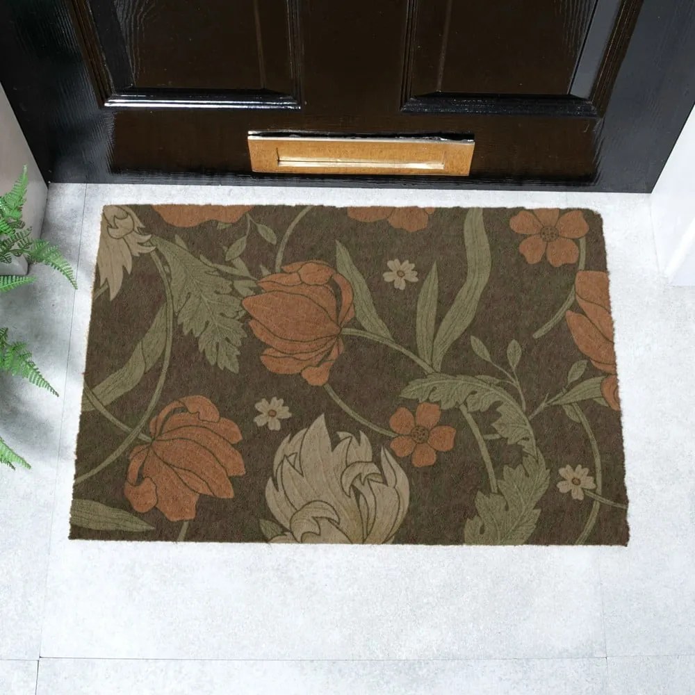 Covoraș de intrare din fibre de nucă de cocos 60x90 cm William Morris Rose – Artsy Doormats