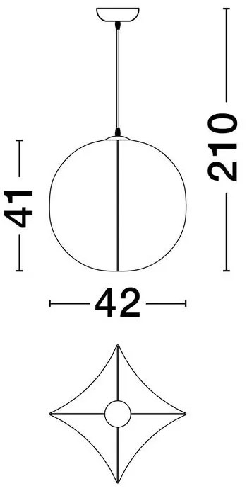 Lustra/Pendul design decorativ PIERIDA 42cm
