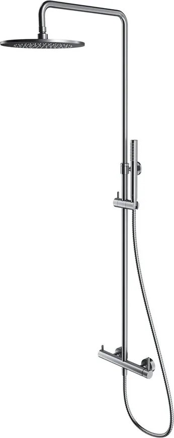 Coloana de dus cu baterie monocomanda Omnires Y finisaj nichel periat