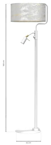 Lampadar SENSO 1xE27/40W/230V + 1xGU10/7W alb