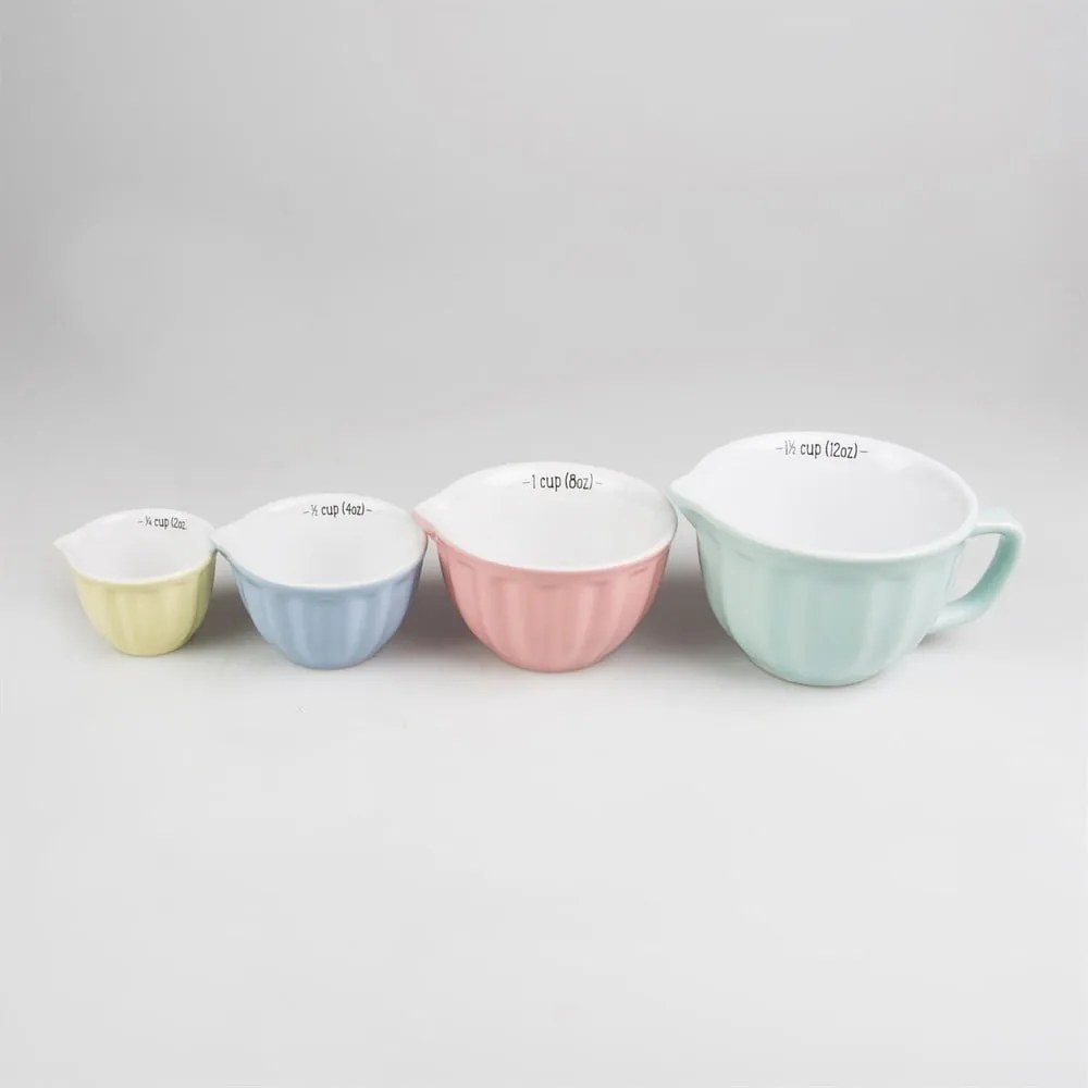 Set 4 căni de măsurare Sass &amp; Belle Retro, culori pastelate