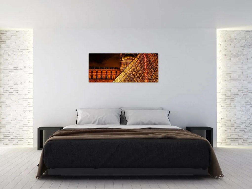 Tablou cu Louvre la Pris (120x50 cm)