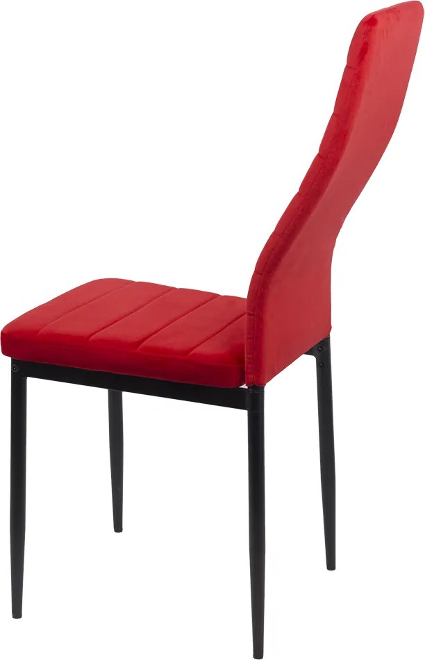 RESIGILAT - Scaune bucătărie catifea BUC 263V roșu