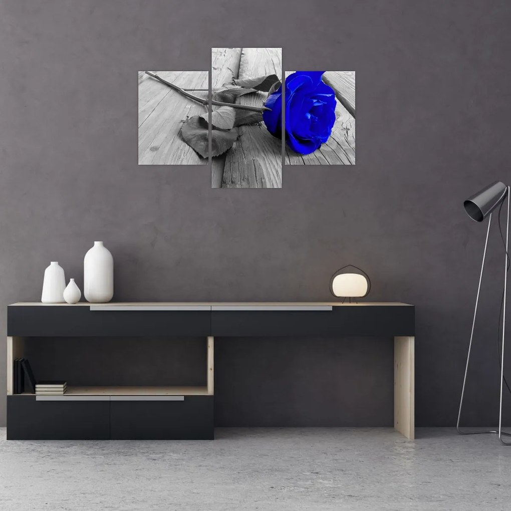 Tablou - Trandafir albastru (90x60 cm)
