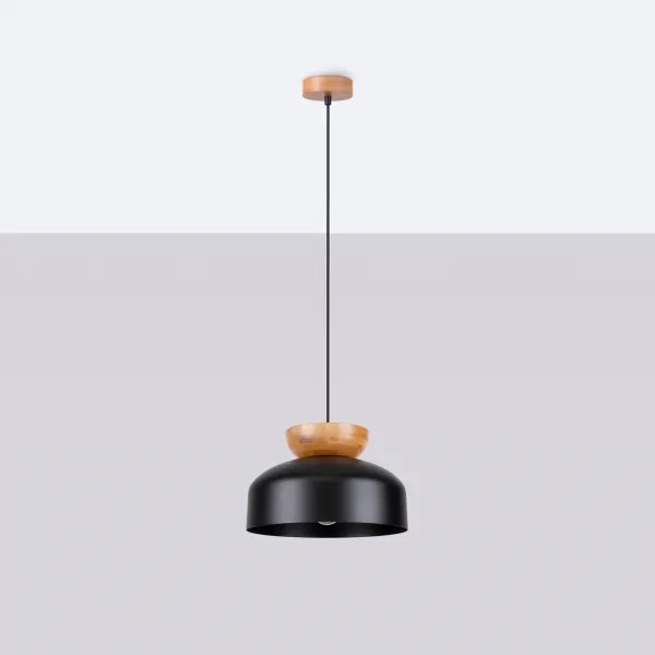 Lustră pe cablu Sollux SL.1351 MARION 1xE27/15W/230V negru