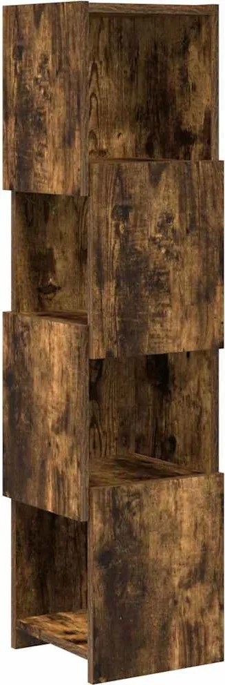 vidaXL Dulap de colț Stejar fumuriu 25,5x25x102cm Lemn compozit