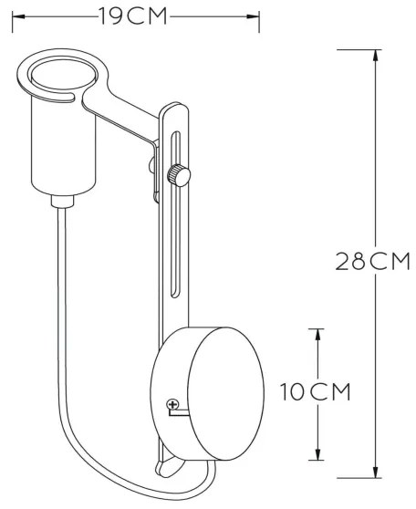 Aplică MALCOLM 1xE27/60W/230V Lucide 45278/01/30