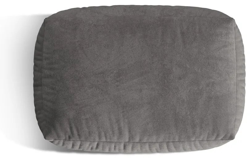 Taburet modular gri cu tapițerie din catifea Martina – Micadoni