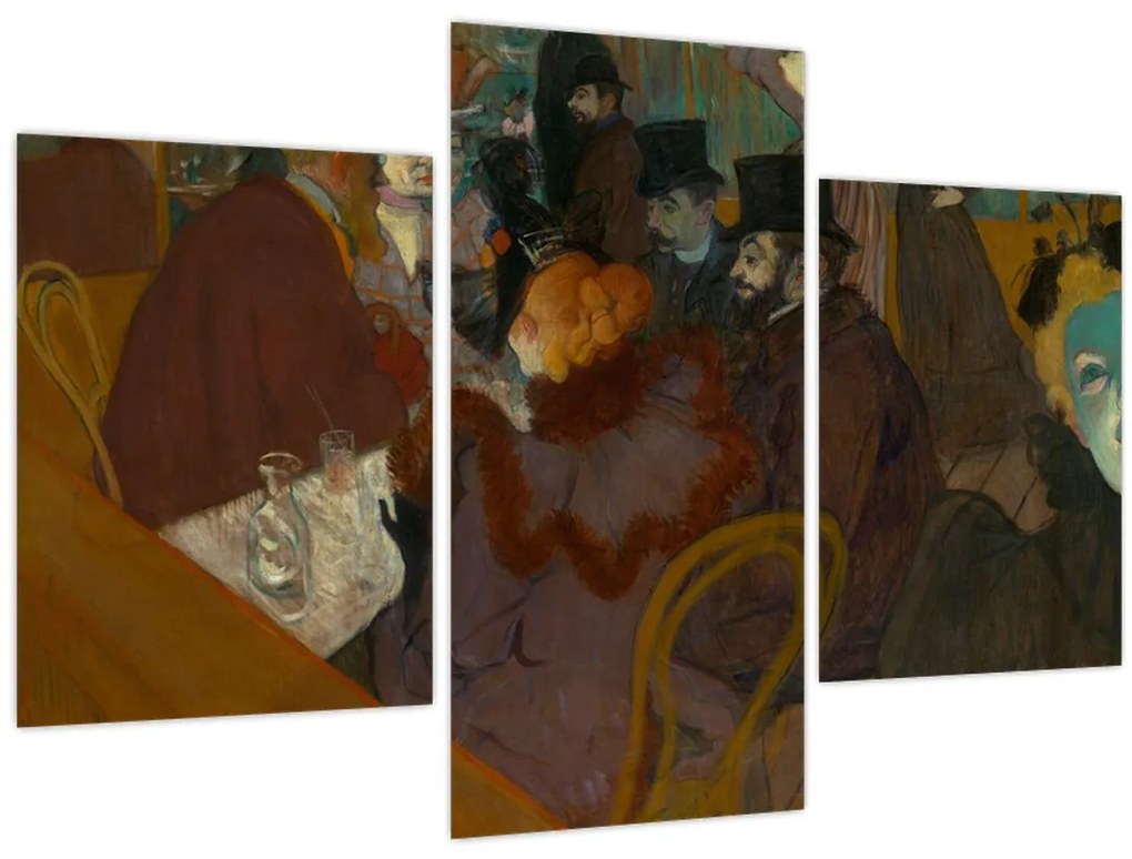 Tablou - Henri de Toulouse-Lautrec, At the Moulin Rouge, reproducere (90x60 cm)