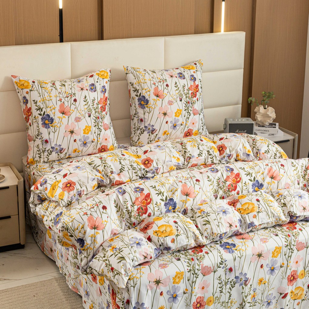 Lenjerie de pat din microfibra WILDFLOWERS colorata Dimensiune lenjerie de pat: 70 x 90 cm | 140 x 200 cm